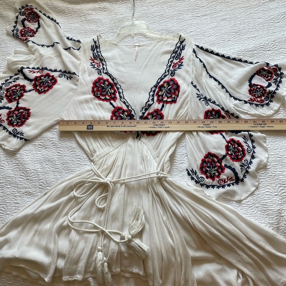 Free People Embroidered Mini Dress, Size Medium - Picture 7 of 10